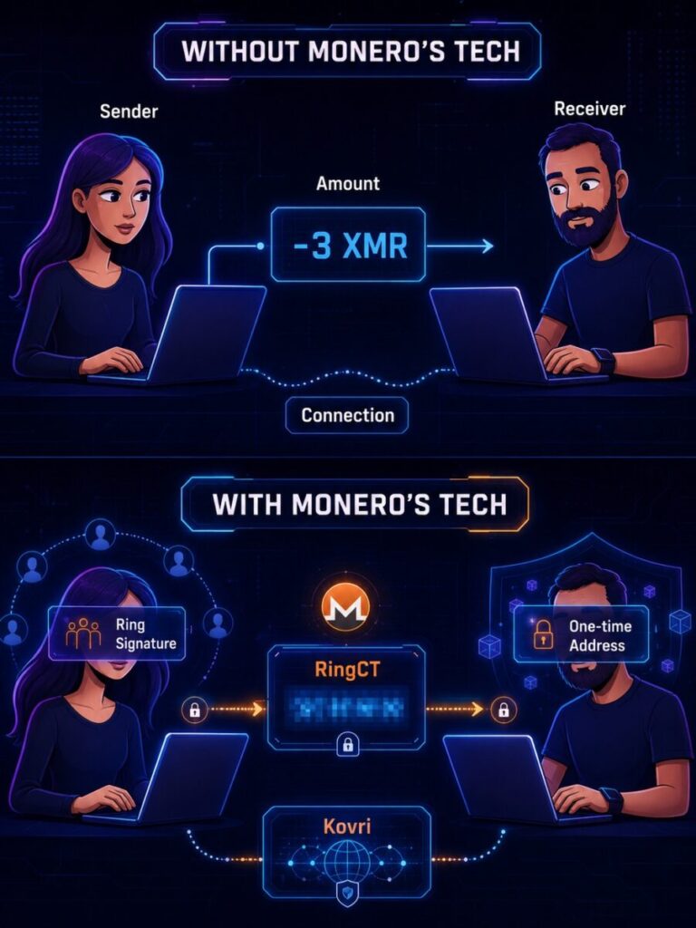 Как работает приватность Monero XMR
